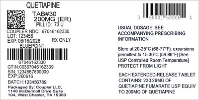 Label (68001 600 06 Quetiapine Er 200mg 67046 1623 30)